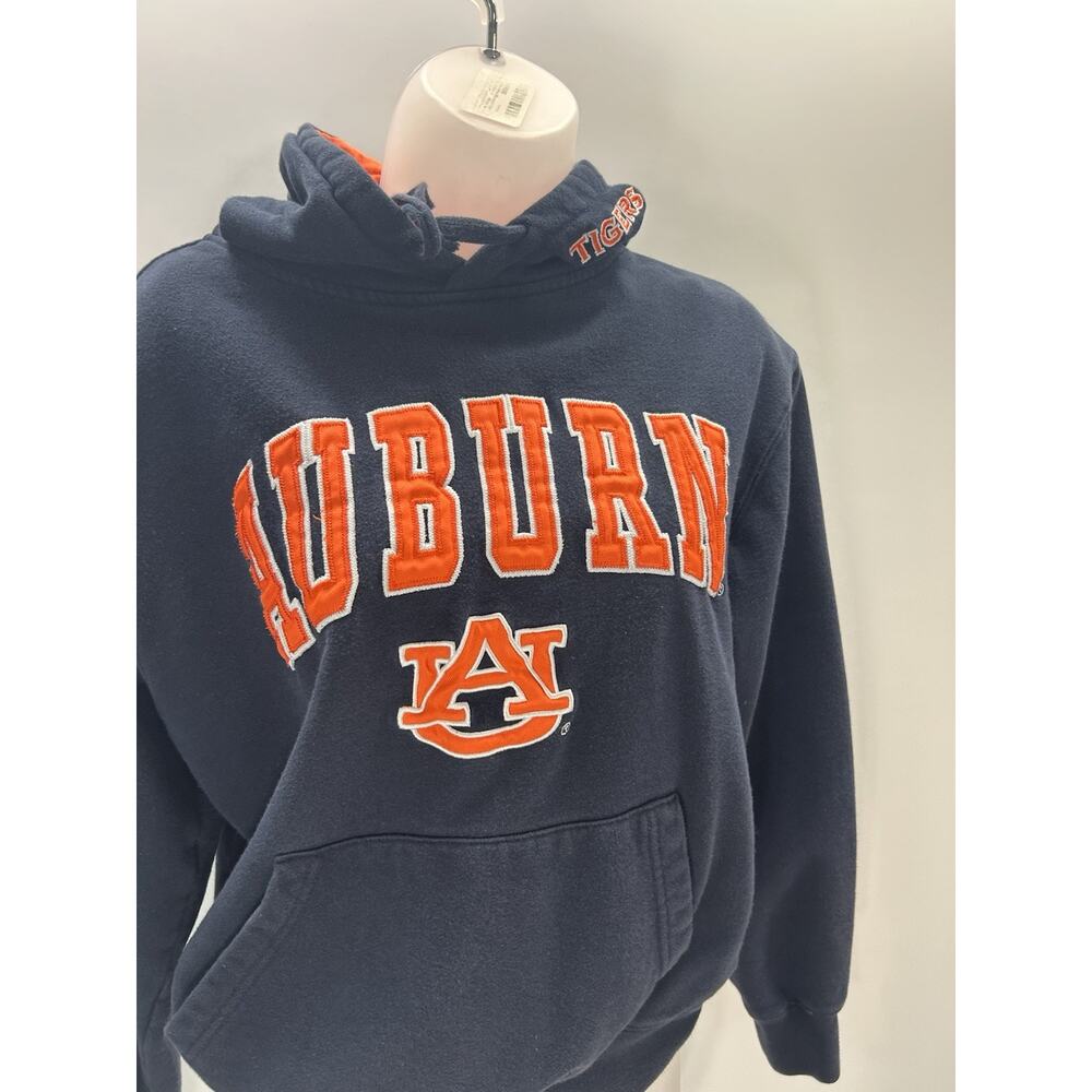 Stadium Hoodie Sweatshirt Auburn University Navy Blue Orange Size S